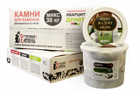 Камни Микс (дунит, кварцит, талькохлорит) для э/к ф.40-80 мм (30кг, коробка) ОК